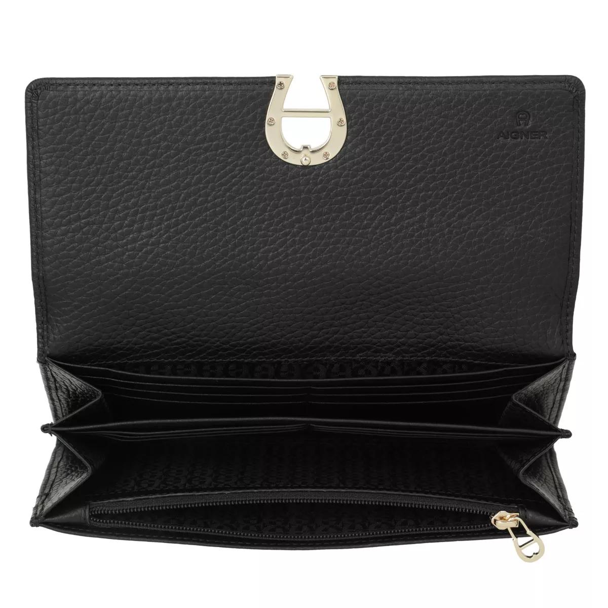 AIGNER Milano Wallet Black Flap Wallet