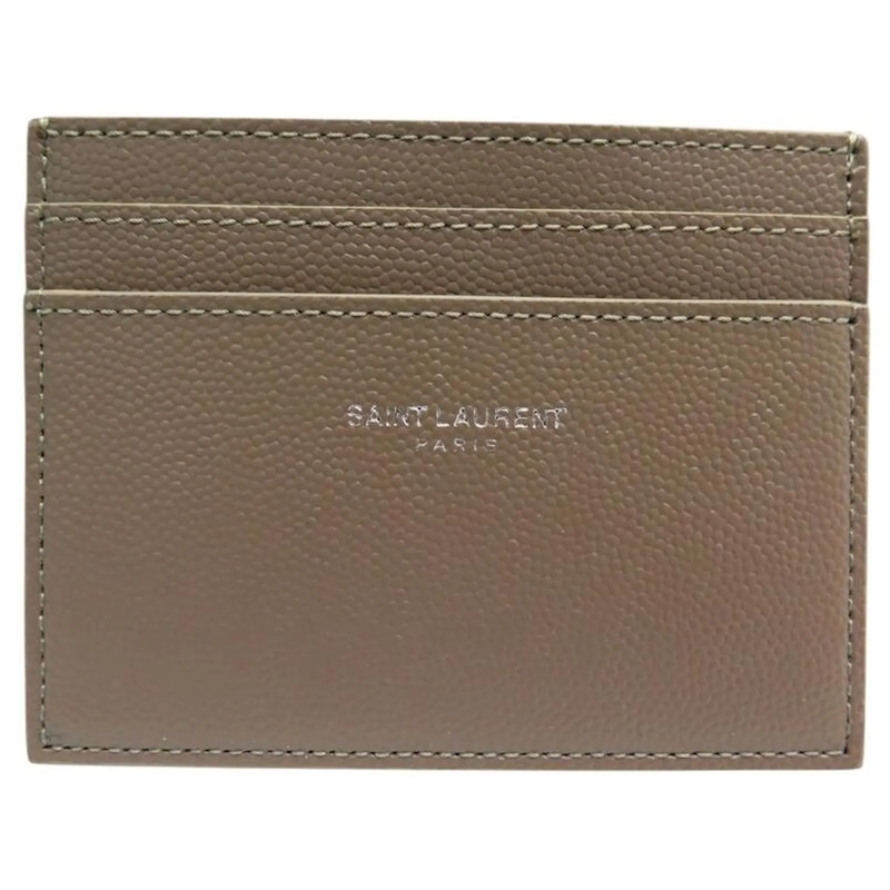 Saint Laurent Geldbörse NEUER SAINT LAURENT PRÃ„GELEDER KARTENHALTER GRAIN braun