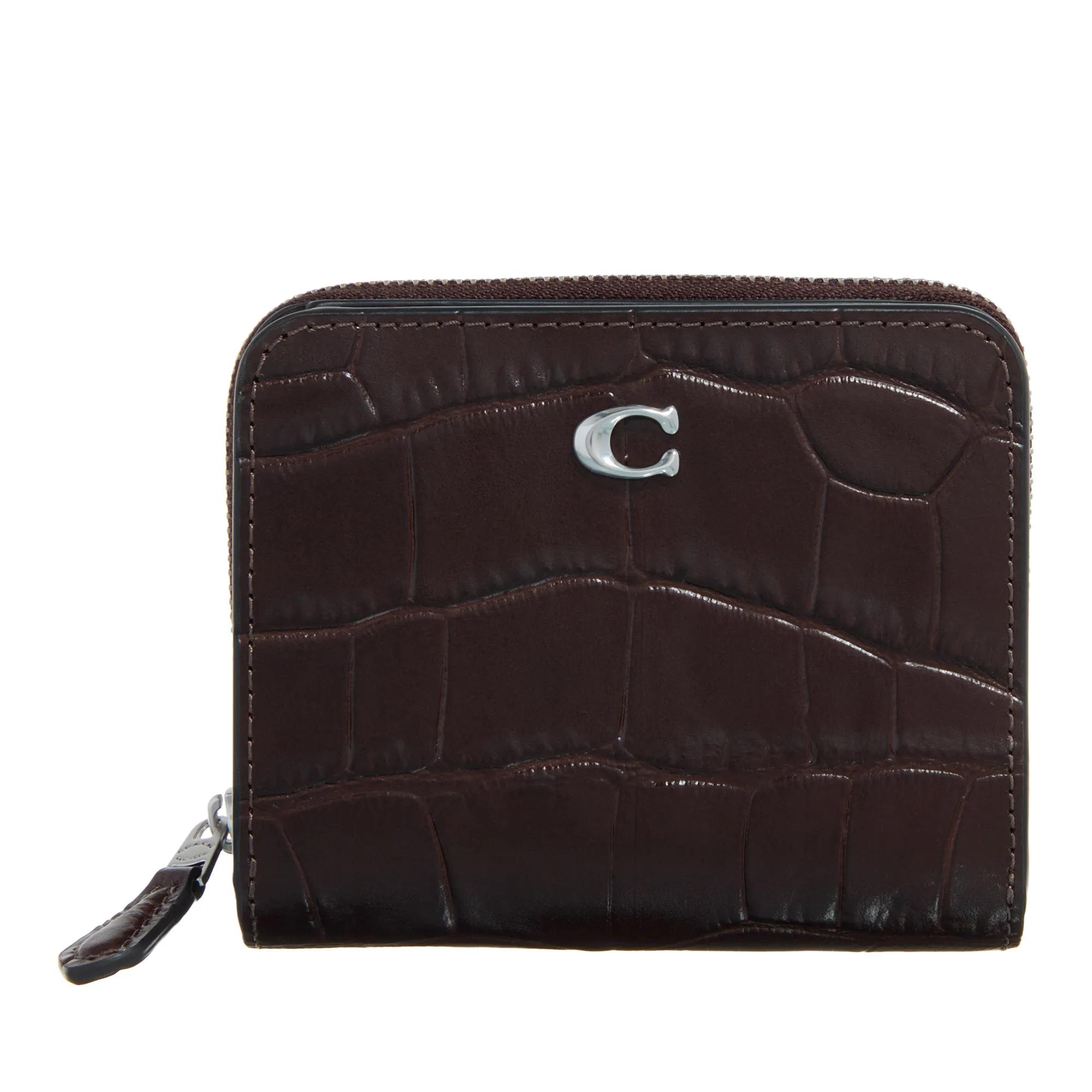 Coach Portemonnaie - Embossed Croc Billfold Wallet - Gr. unisize - in Braun - für Damen