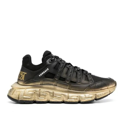 Versace Black Trigreca Gold Sneakers Black sneaker a piattaforma