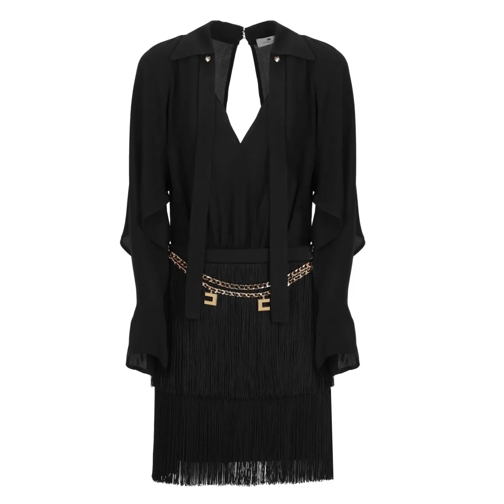 Elisabetta Franchi Viscose Chemisier Dress Black Mini robes