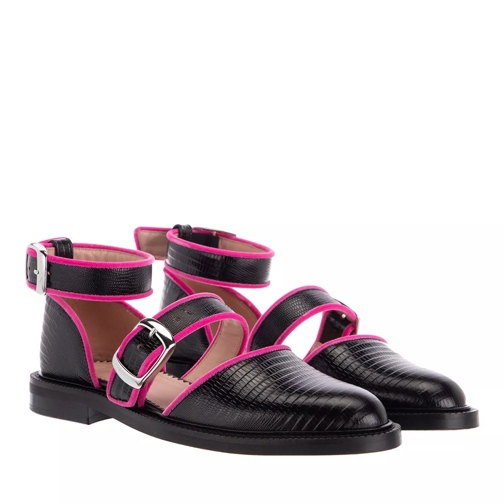 INCH2 Pinky Black Closed Toe Sandals black and pink Loafer