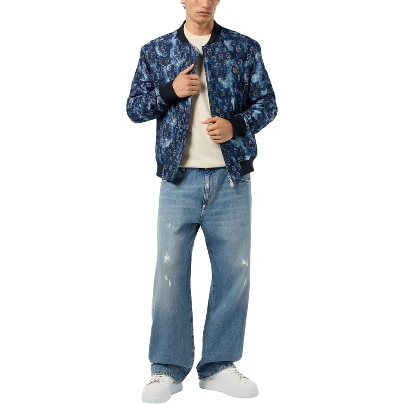 Philipp Plein Blouson Lässigkeit trifft auf originellen Stil bei dieser  schwarz(Image 4)