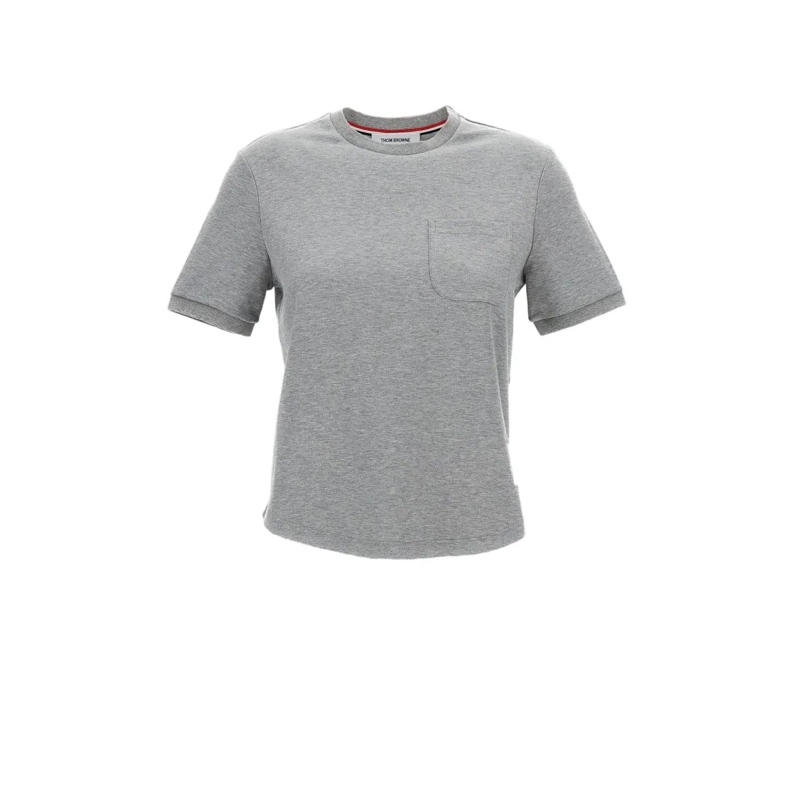 Thom Browne T-shirt Cotton Milano Pocket Tee Grey