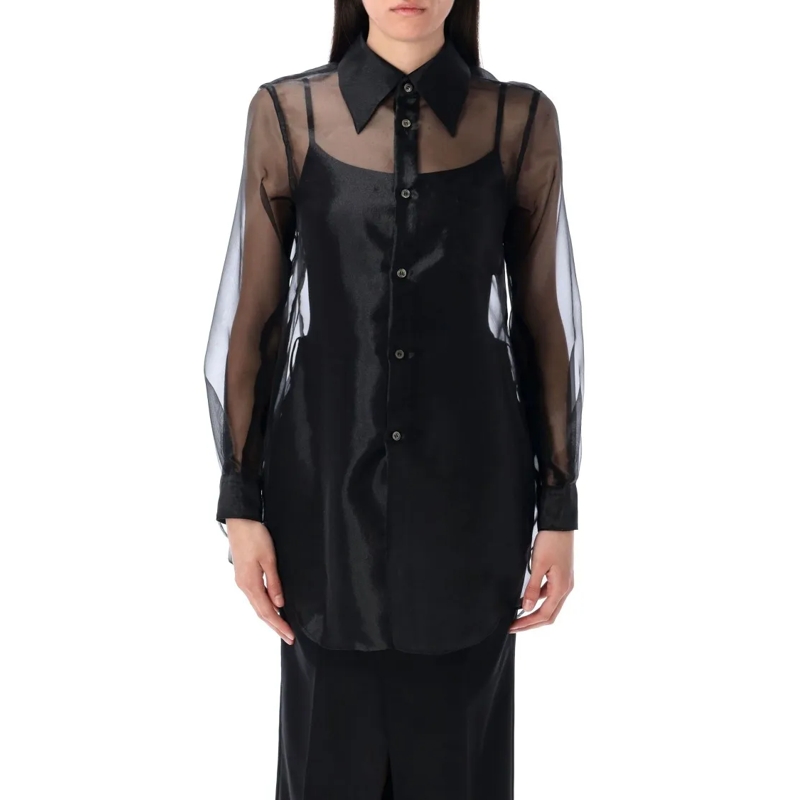 Comme des Garcons Blouse Organza Shirt Black