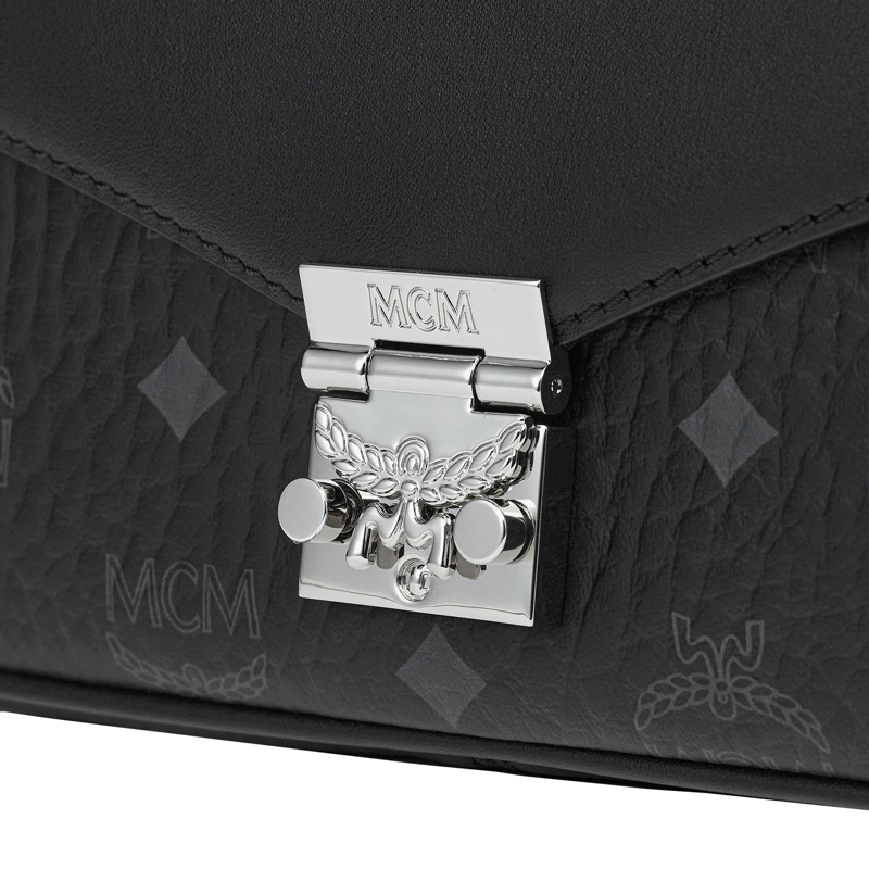 MCM Crossbody Bag Tracy Vi Lthr Mix Crossbody Mni Bk Black(Image 6)