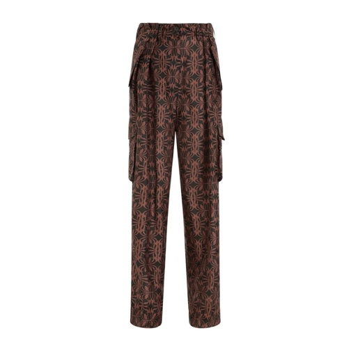 Dries Van Noten  Polkar Black Silk Pants Brown