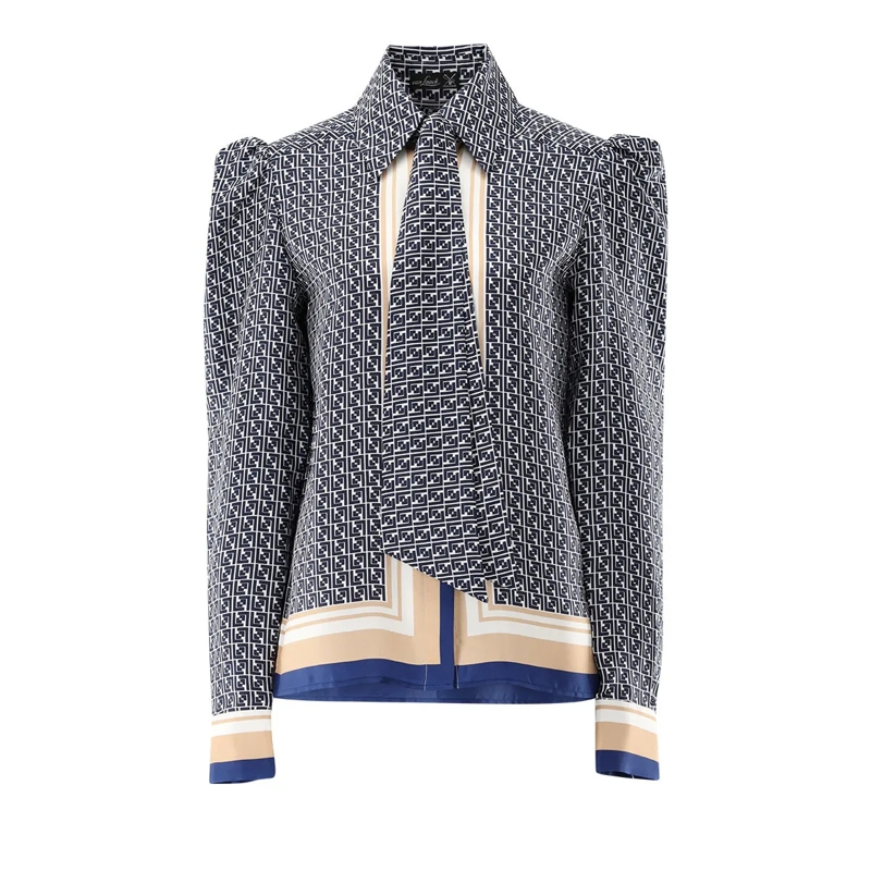 VAN LAACK Bluse Bluse Modern Fit Uni blau