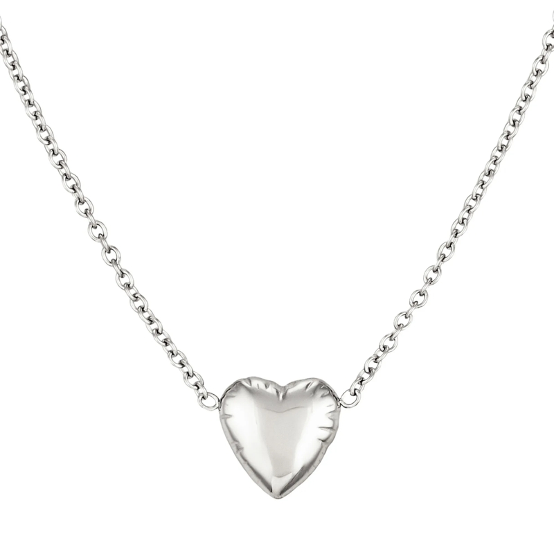 Copenhagen Mittellange Halskette Edelstahl Halskette - Balloon Hearts silber