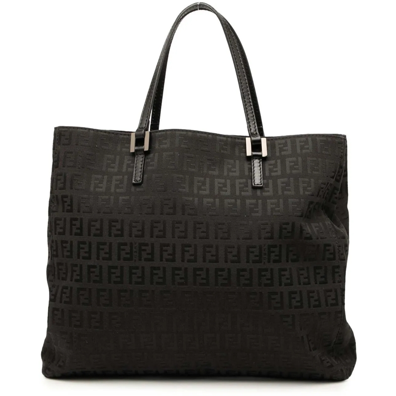 Fendi Shopper Zucchino Canvas Tote schwarz