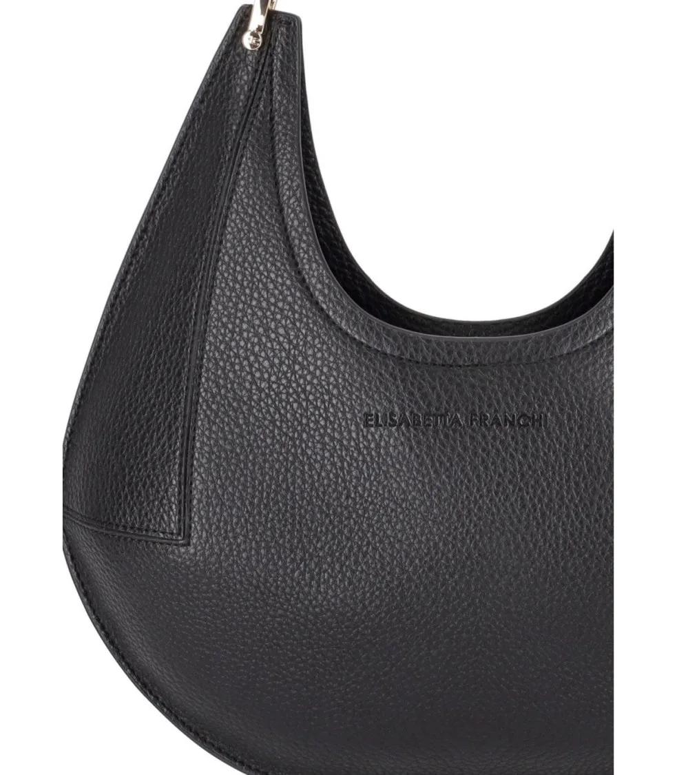 Elisabetta Franchi Shoppers & Totes Black Shoulder Bag in zwart