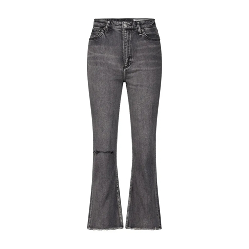 Rag & Bone Jeans High Rise Ankle Flare Jeans Serwholes Dunkelgrau