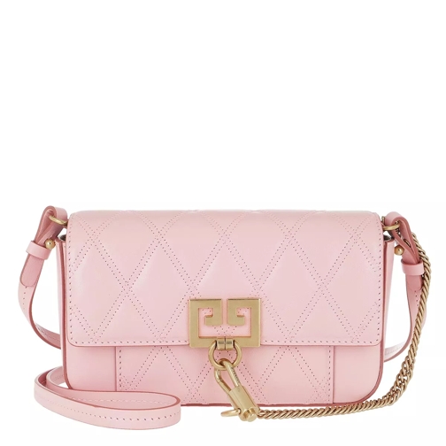 Givenchy Mini Pocket Bag Diamond Quilted Leather Pink Crossbody Bag