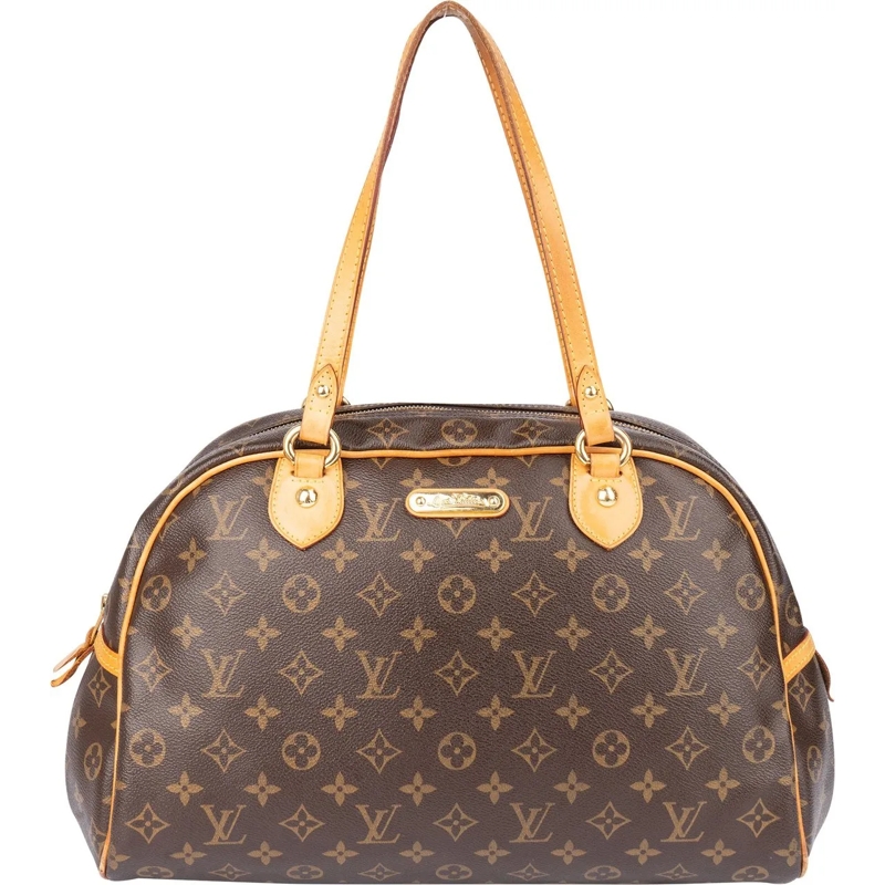 Louis Vuitton Schultertasche Louis Vuitton Canvas Monogram Montorgueil GM Handb braun