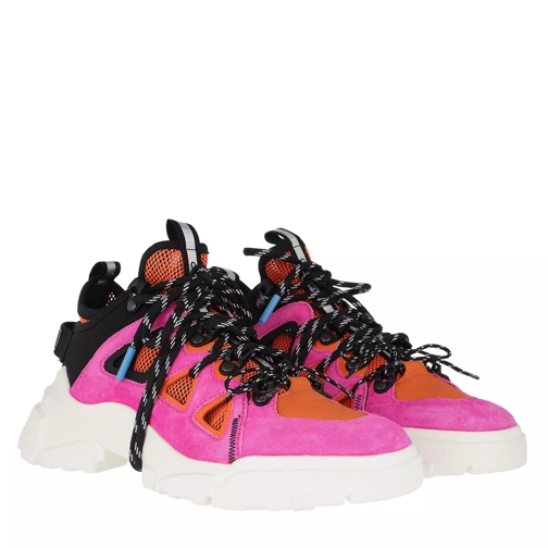 McQ Orbyt Mid Sneakers Black Orange Pink Low-Top Sneaker