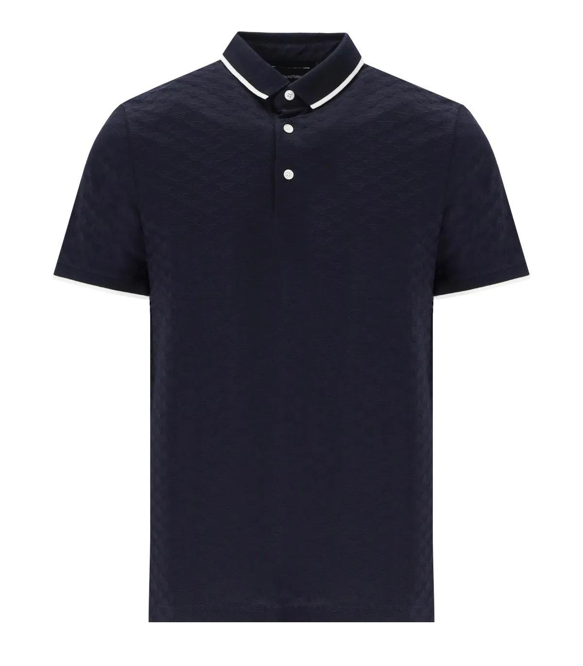 Emporio Armani - EMPORIO ARMANI MARINEBLAUES POLOSHIRT - Größe L - blau