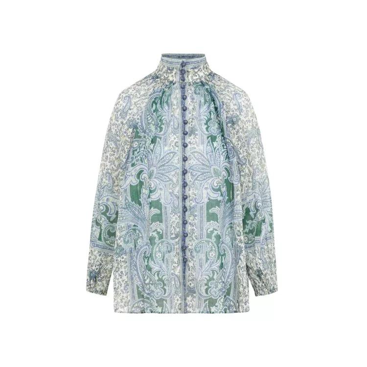 Zimmermann - Ottie Billow Blouse - Größe 1 - green