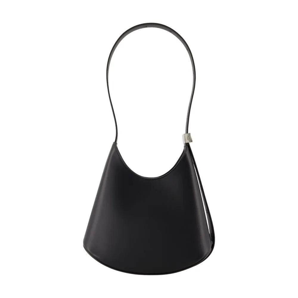 Jil Sander Hobo bags Eldorado Small Shoulder Bag Leather Black in zwart