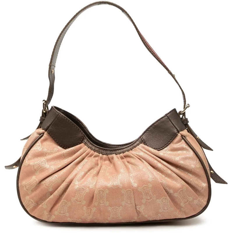 Celine Schultertasche Macadam Denim Pleated Shoulder Bag rose