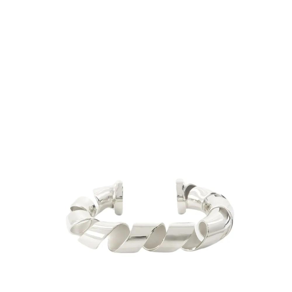 Paco Rabanne Armband - Xl Link Twist Cuff Bracelet - Metal - Silver - Gr. ONE SIZE - in Silber - für Damen