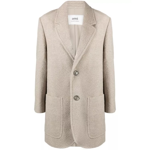 AMI Paris Wool-Blend Bouclé Blazer Neutrals 