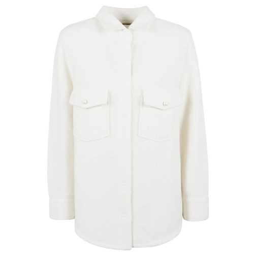 BRUNO MANETTI Übergangsjacke Off-White Virgin Wool Jacket White