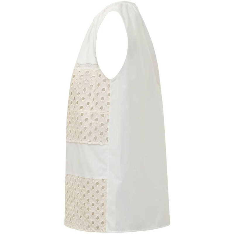 Marni Top Top Senza Maniche con Inserti Ricamati weiß(Image 3)