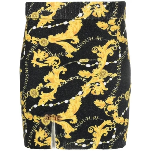 Versace Jeans Couture Side Slit Mini Skirt Black Mini jupes