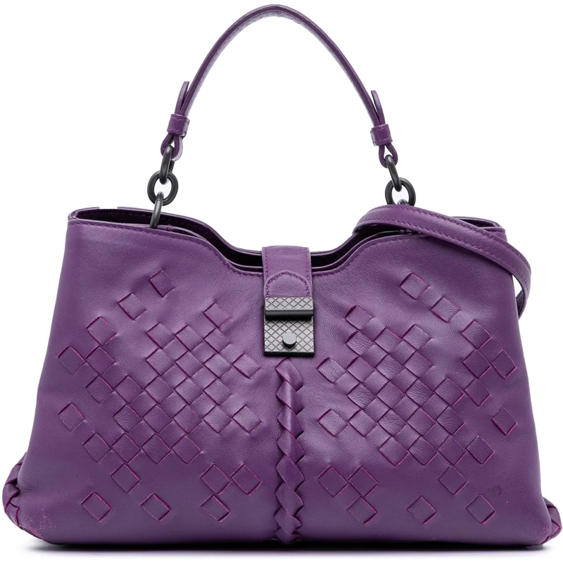 Bottega Veneta Schultertasche Nappa Intrecciato Napoli Satchel lila