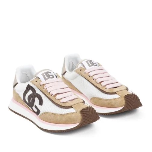 Dolce&Gabbana White Calf Leather Sneakers Neutrals lage-top sneaker