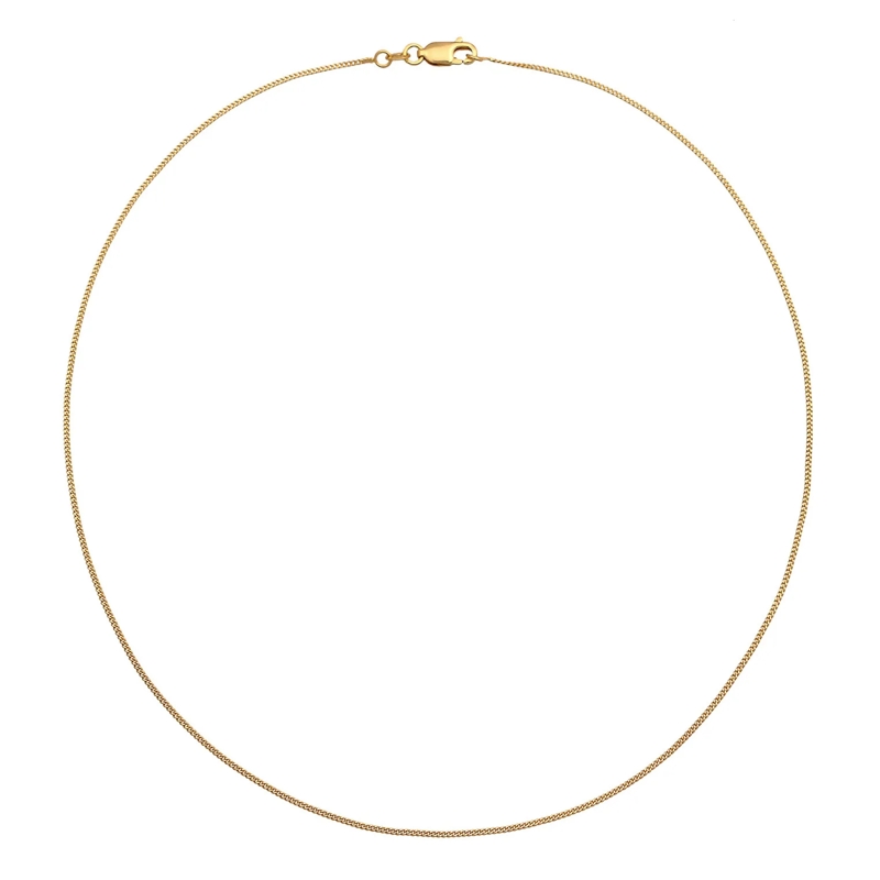 Elli Kurze Halskette Halskette Panzerkette Basic Klassik 375er Gelbgold gold(Image 3)