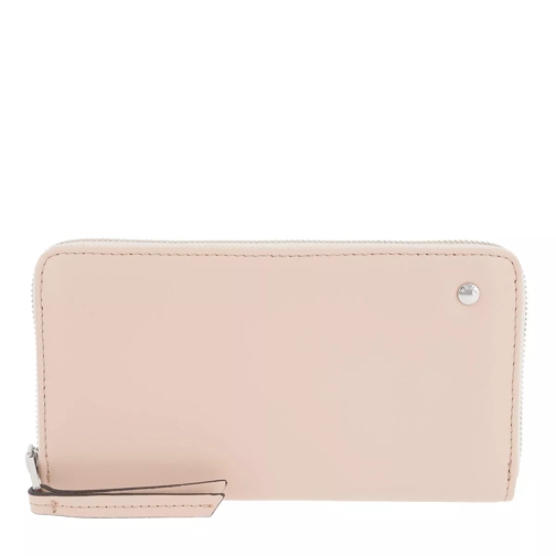 Abro Carmen Leather Wallet Nude-Orange Portemonnaie mit Zip-Around-Reißverschluss