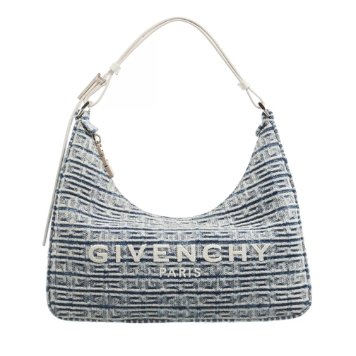 Givenchy Small Moon Cut Out Bag 4G  Bleached Denim Hobo Bag