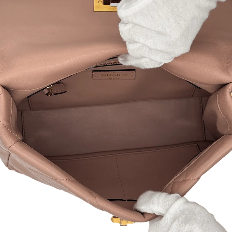 Valentino Garavani Tote Valentino Roman Stud - Nude beige(Image 10)