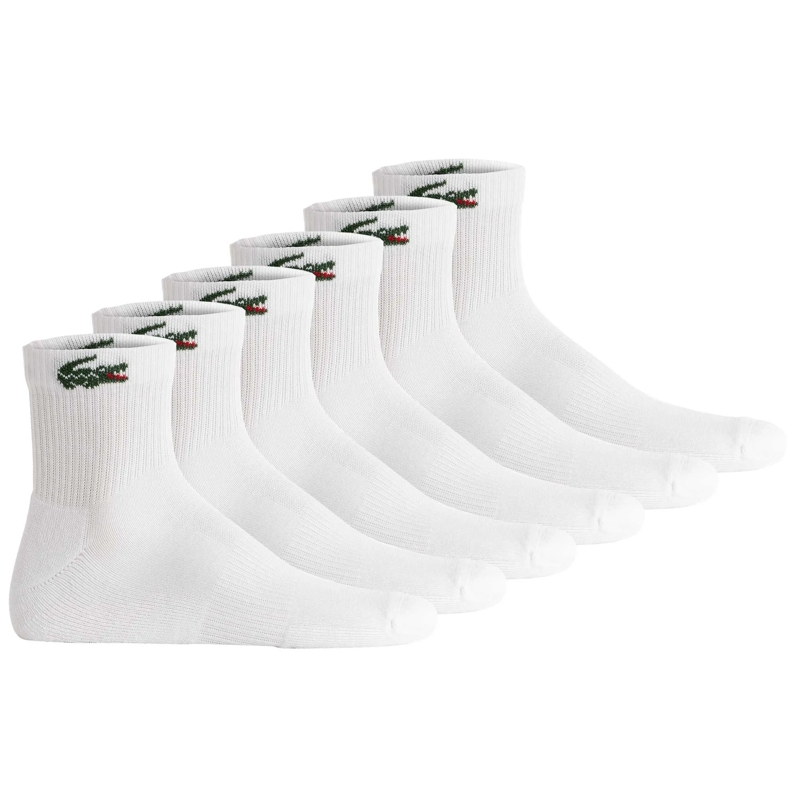 Lacoste  LACOSTE Unisex Sneakersocken im praktischen 6er Pa weiss