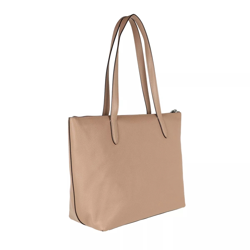 Coach Shopper Whls Pebbled Lthr Taylor Tote Taupe(Image 3)
