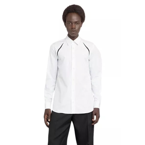 Alexander McQueen Slashed Shirt In Cotton Poplin White 