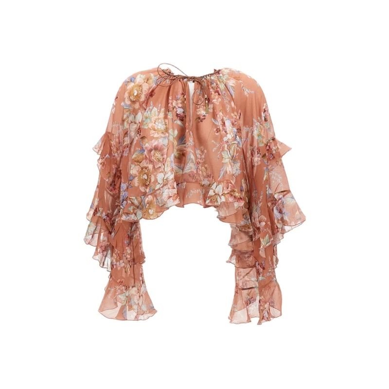 Zimmermann Blouse Ruffle Blouse Neutrals