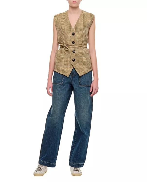 Bottega Veneta - Distorted Prince Of Wales Gilet - Größe 38 - grün