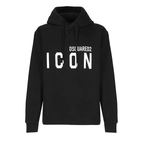 Dsquared2 Hoodie With Logo Black Huvtröja