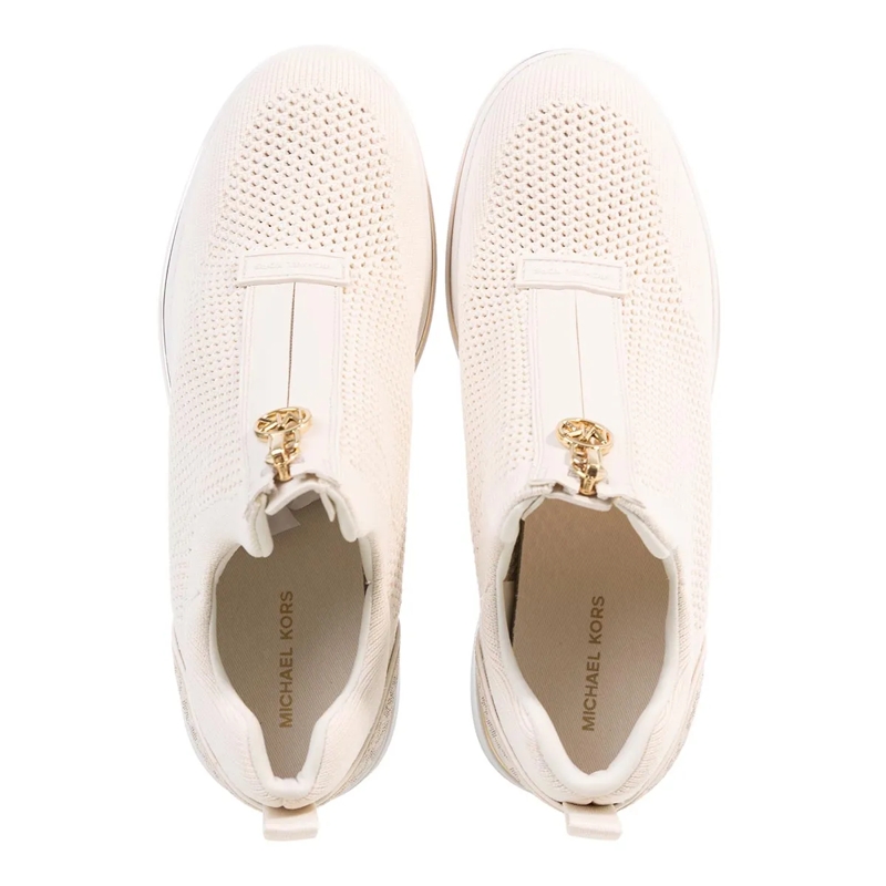 MICHAEL Michael Kors Low-Top-Sneaker Emmy Wedge Zip Slip On Vanilla Mlti(Image 7)