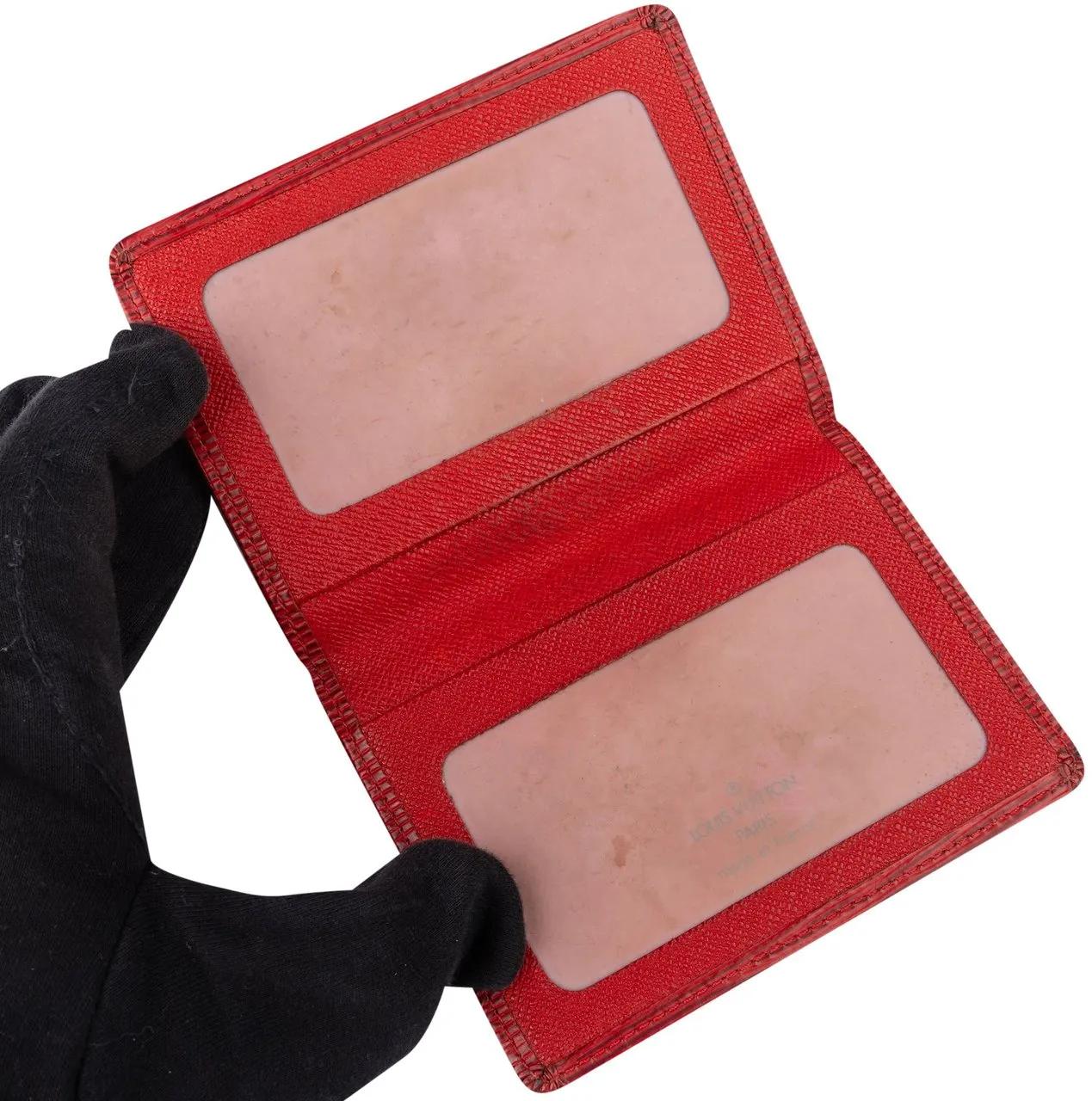 Thumbnail - Louis Vuitton Portemonnaie - Louis Vuitton Rouge Epi Leather Cardholder - Gr. unisize - in Rot - für Damen