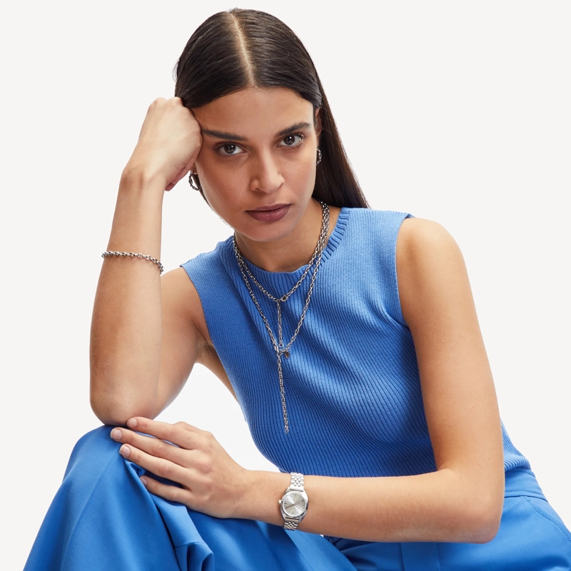 Liebeskind Berlin Mittellange Halskette Edelstahl The Nugget silber(Image 2)