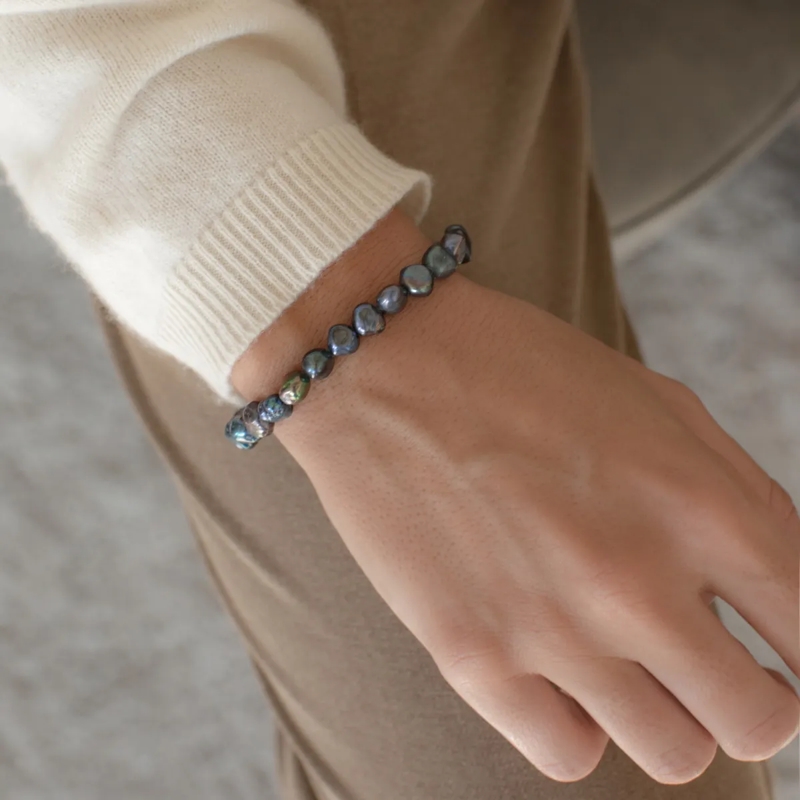 Valero Pearls  Sterling Silber Perlen-Set Süßwasser-Zuchtperle blau(Image 2)