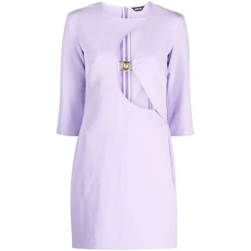 Just Cavalli Lilac Cut-Out Minidress Purple Robes