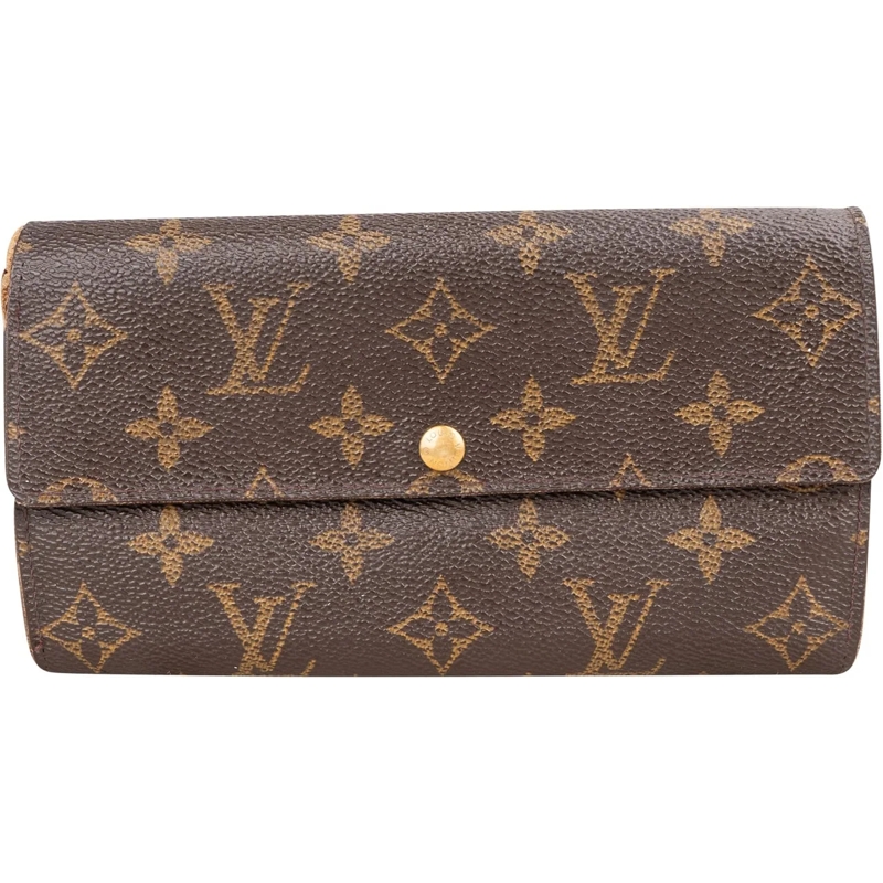 Louis Vuitton Geldbörse Louis Vuitton Canvas Monogram Sarah Wallet braun