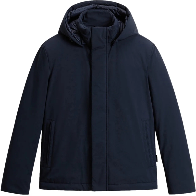 Woolrich Doudoune Stretch Jacket Melton Blue blau