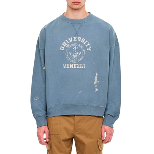 Golden Goose Crewneck Vintage College Blue Pullover