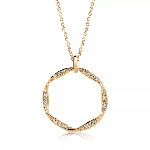 Sif Jakobs Jewellery Cetara Grande Pendant 70cm Gold Lange Halskette