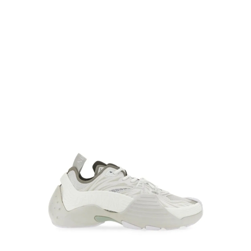 Lanvin Low-Top Sneaker Flash-X Mesh Upper Sneakers With Textured Panels White